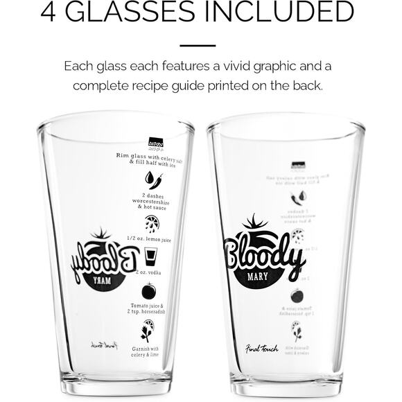 Final Touch 6 Piece Bloody Mary Serving Set No Color - Picture 3 of 5